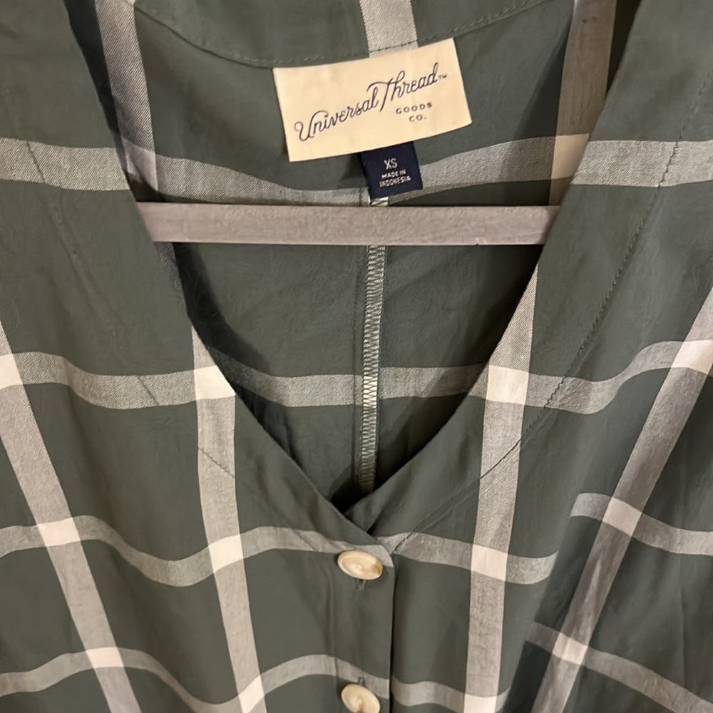 Universal Thread Short Sleeve Button Down Tie Vin… - image 2